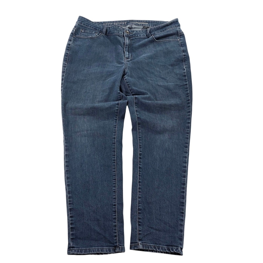 DKNY Jeans Soho Skinny Stretch Denim Blue 22W Womens Pants Casual